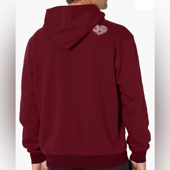 Adidas Brand Hooded Sweatshirt Pullover Maroon Men’s Sz.Med,Women’s Sz.Large NWT - Picture 6 of 6